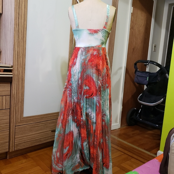 Maxi orange dress size M or USA 6-8 - Picture 4 of 8